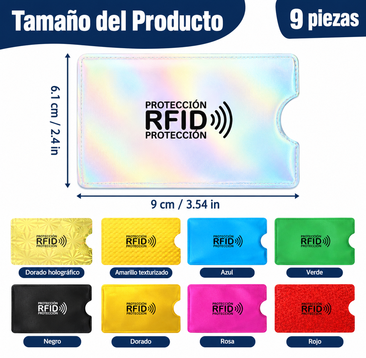 Fundas antirrobo para tus tarjetas · Pack x10